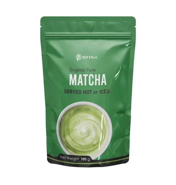 Peptina - Original Pure Matcha - 100g Mockup -761x800 پاکت 100 گرمی ماچا تشریفاتی پپتینا