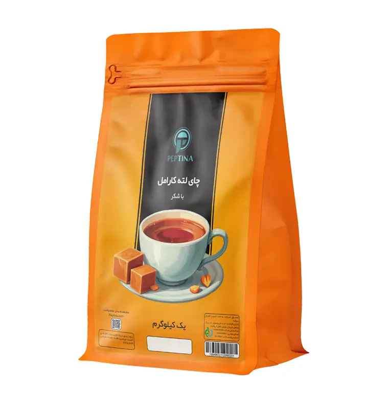 چای لته کارامل با شکر پپتینا