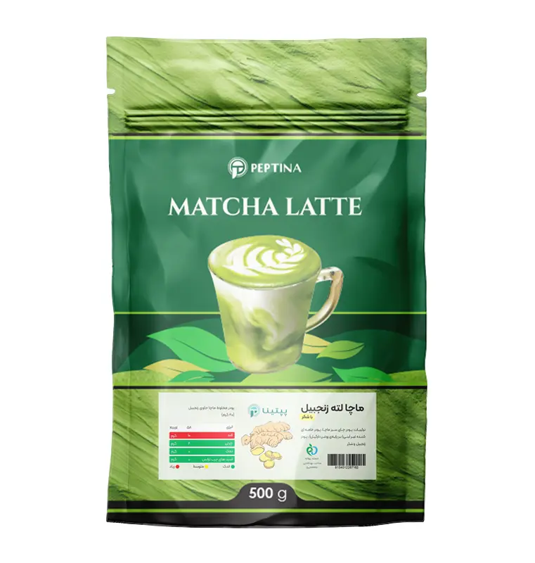 ماچا لته زنجبیل با شکر پپتینا