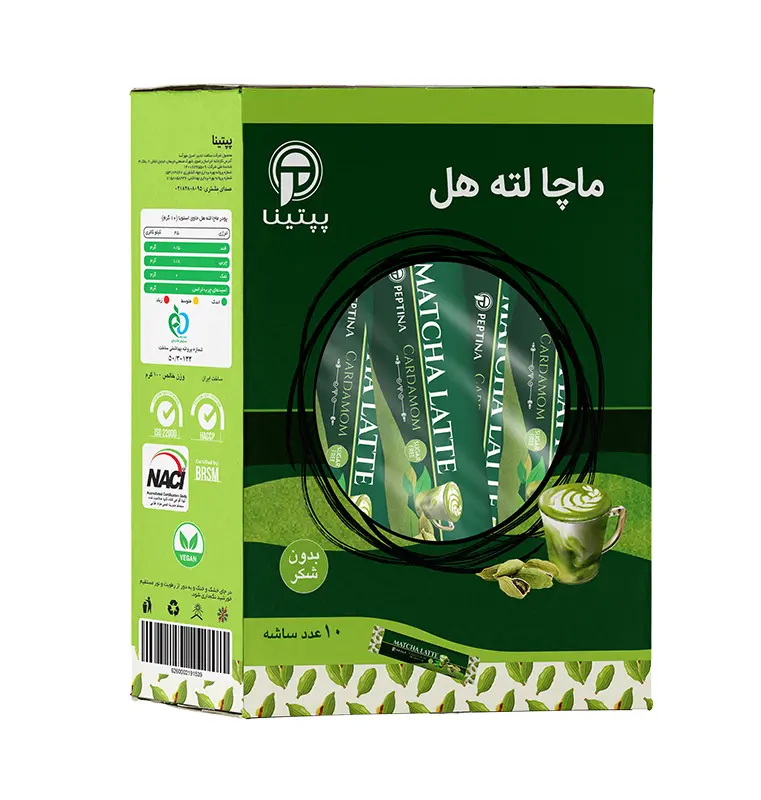 ماچا لته هل پپتینا جعبه 10 عددی